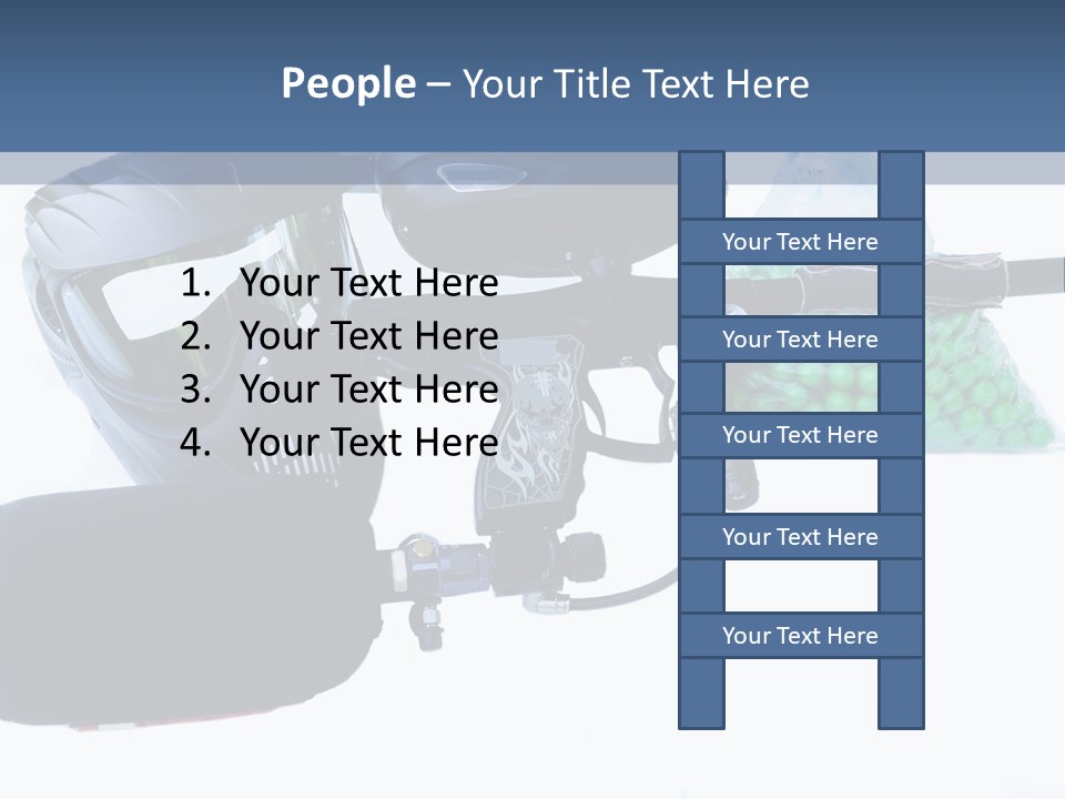 Adults Players Paintball PowerPoint Template