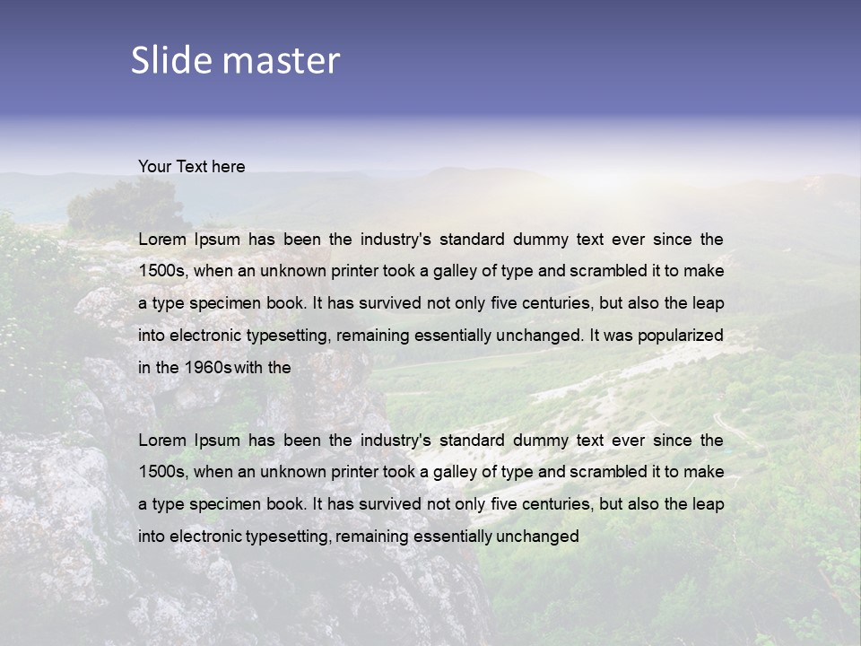 Horizon Scene Lawn PowerPoint Template