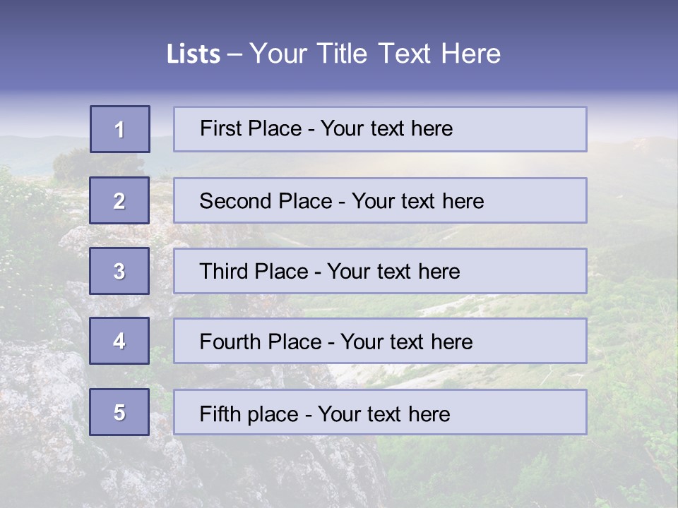 Horizon Scene Lawn PowerPoint Template
