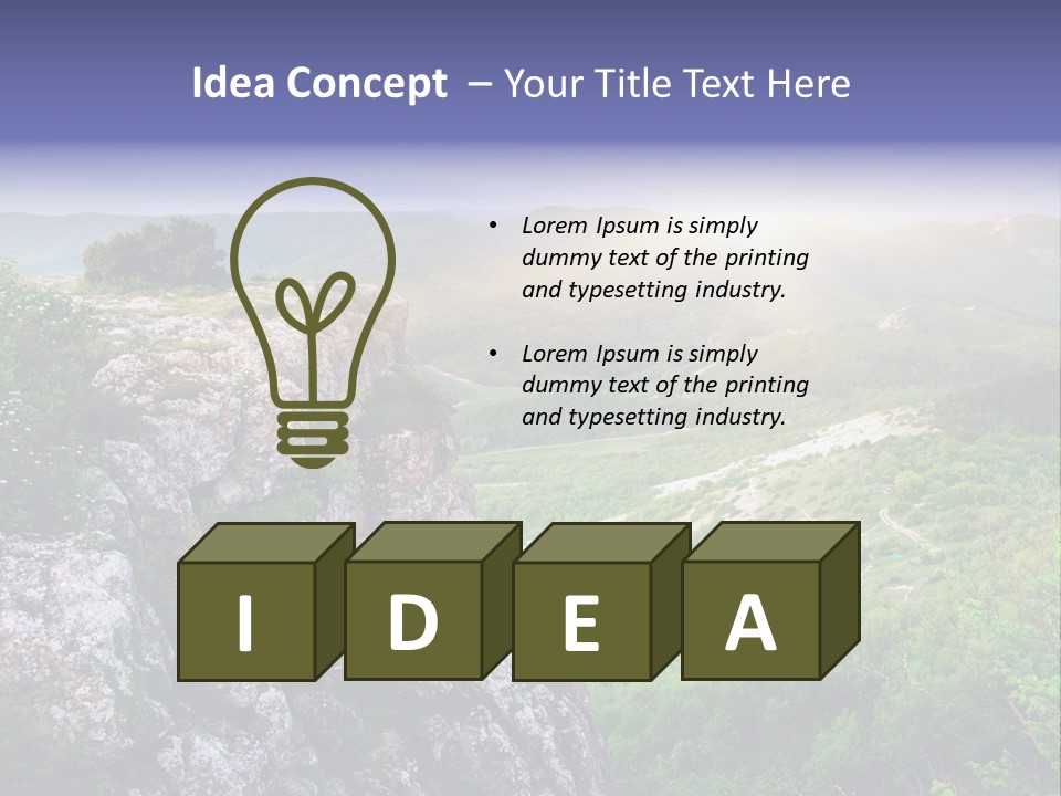 Horizon Scene Lawn PowerPoint Template