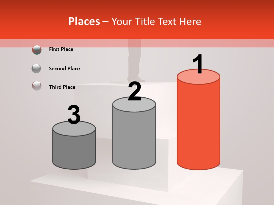 Suit Stair Man PowerPoint Template
