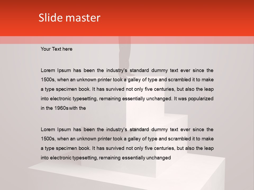 Suit Stair Man PowerPoint Template