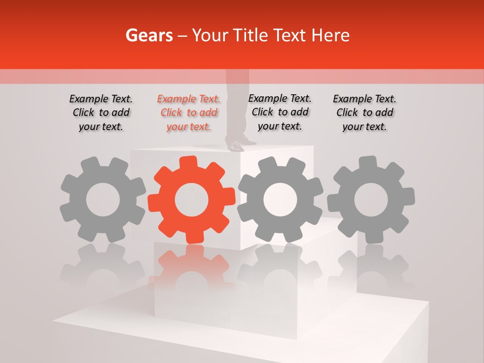 Suit Stair Man PowerPoint Template