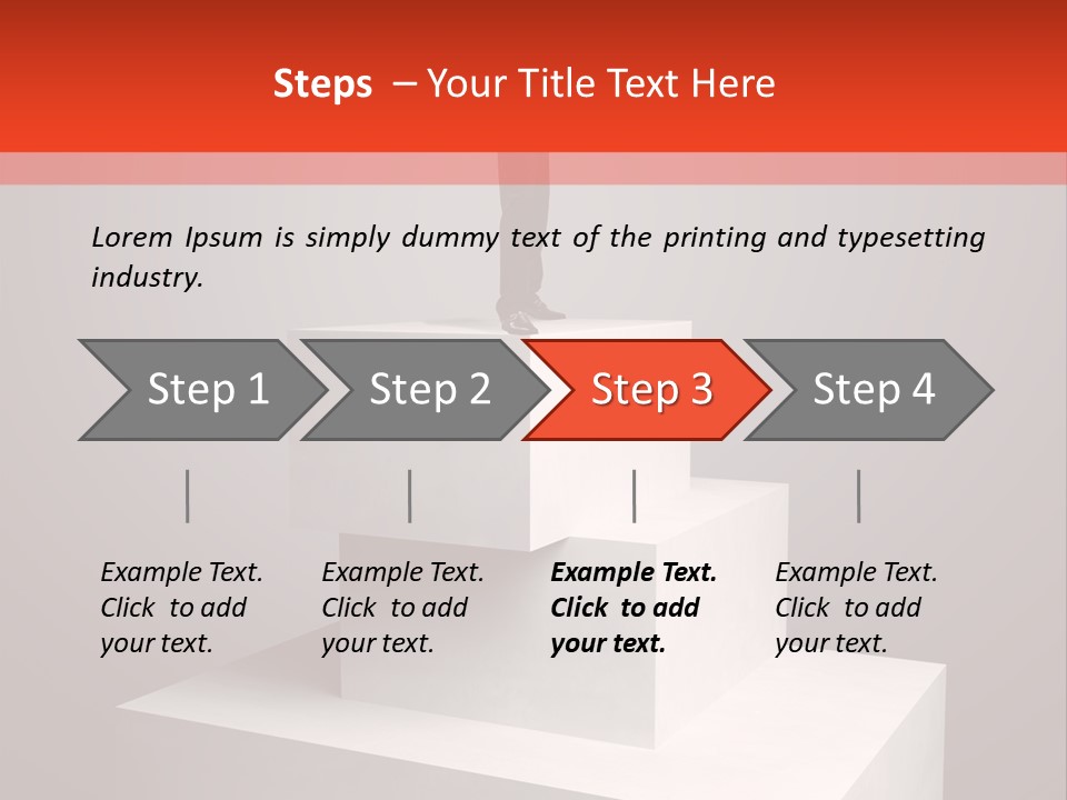 Suit Stair Man PowerPoint Template