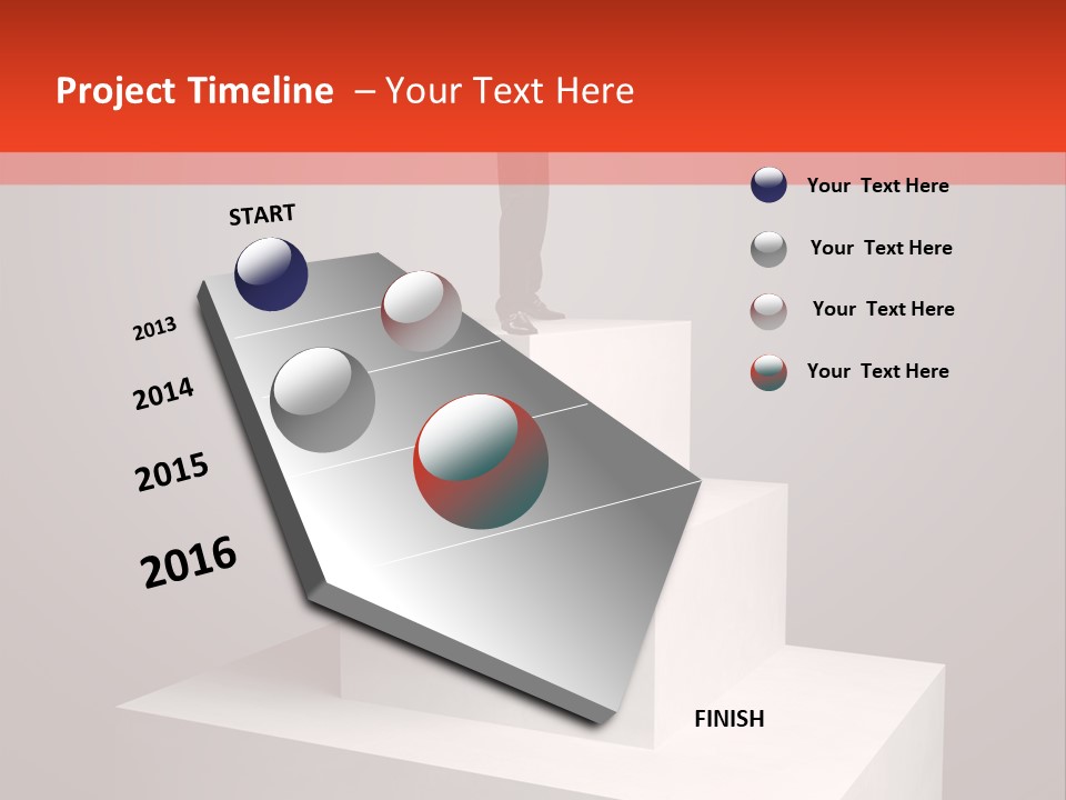 Suit Stair Man PowerPoint Template