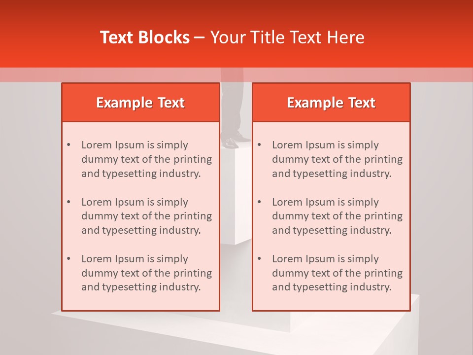 Suit Stair Man PowerPoint Template
