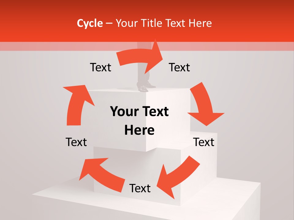 Suit Stair Man PowerPoint Template