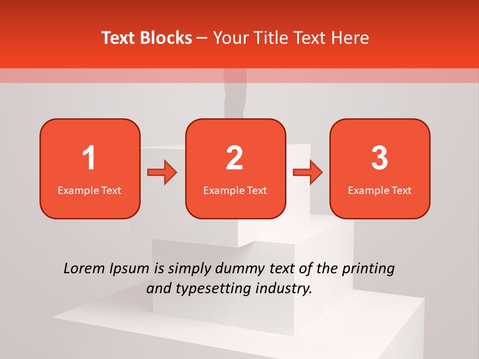 Suit Stair Man PowerPoint Template