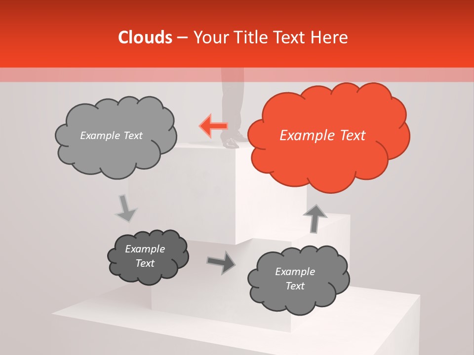 Suit Stair Man PowerPoint Template