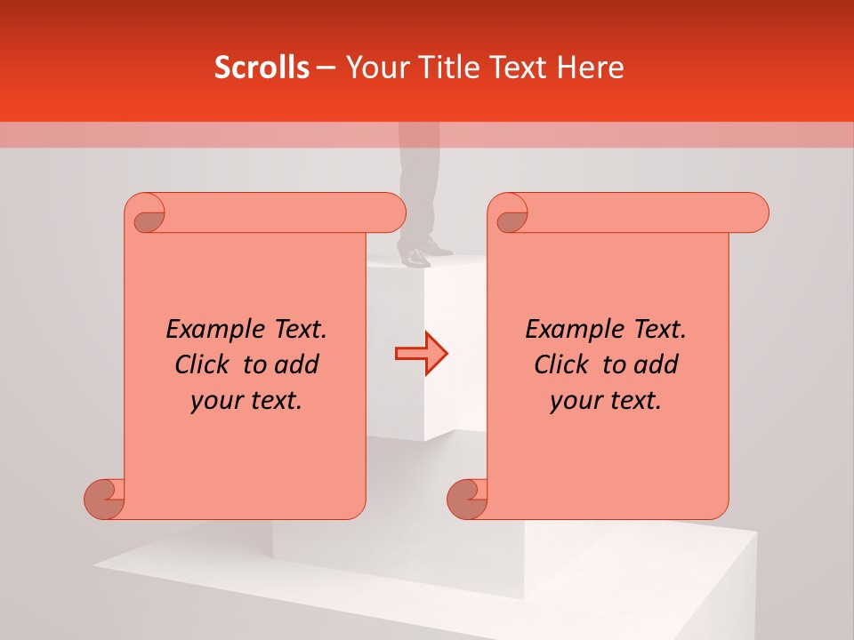 Suit Stair Man PowerPoint Template