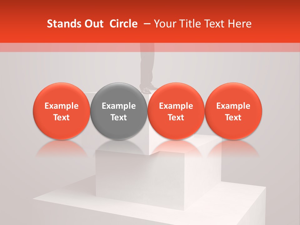 Suit Stair Man PowerPoint Template