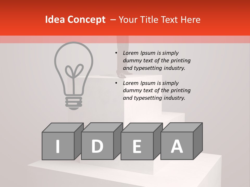 Suit Stair Man PowerPoint Template
