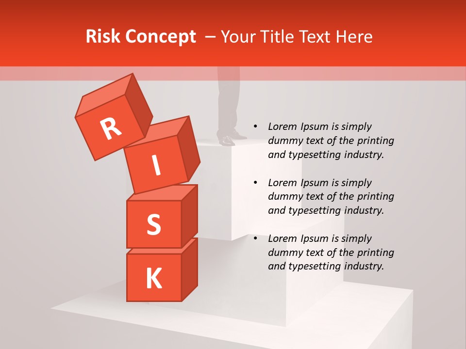 Suit Stair Man PowerPoint Template