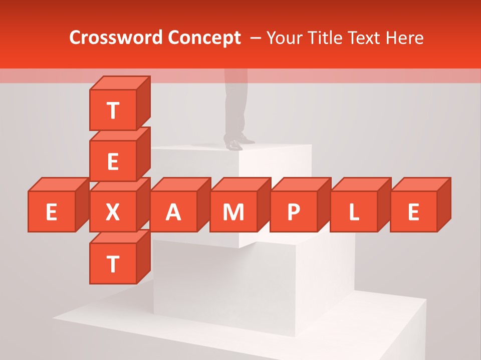 Suit Stair Man PowerPoint Template