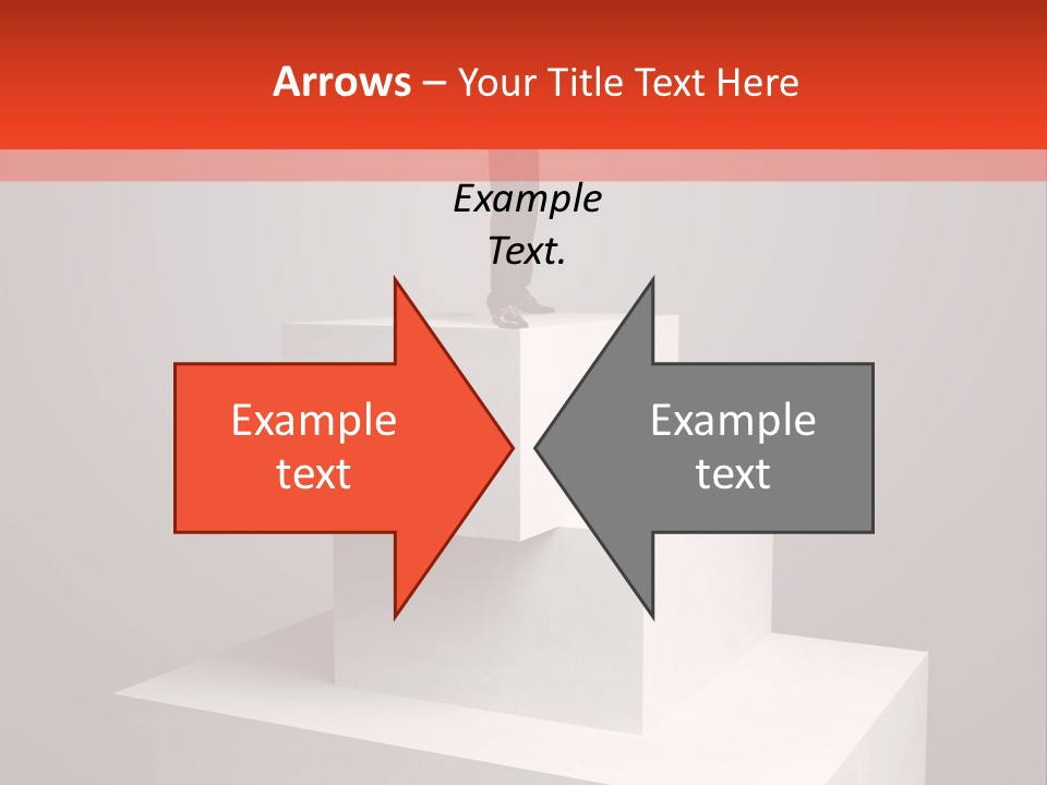 Suit Stair Man PowerPoint Template