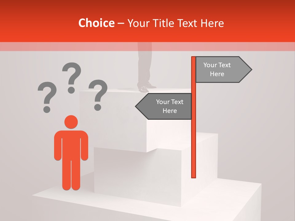 Suit Stair Man PowerPoint Template