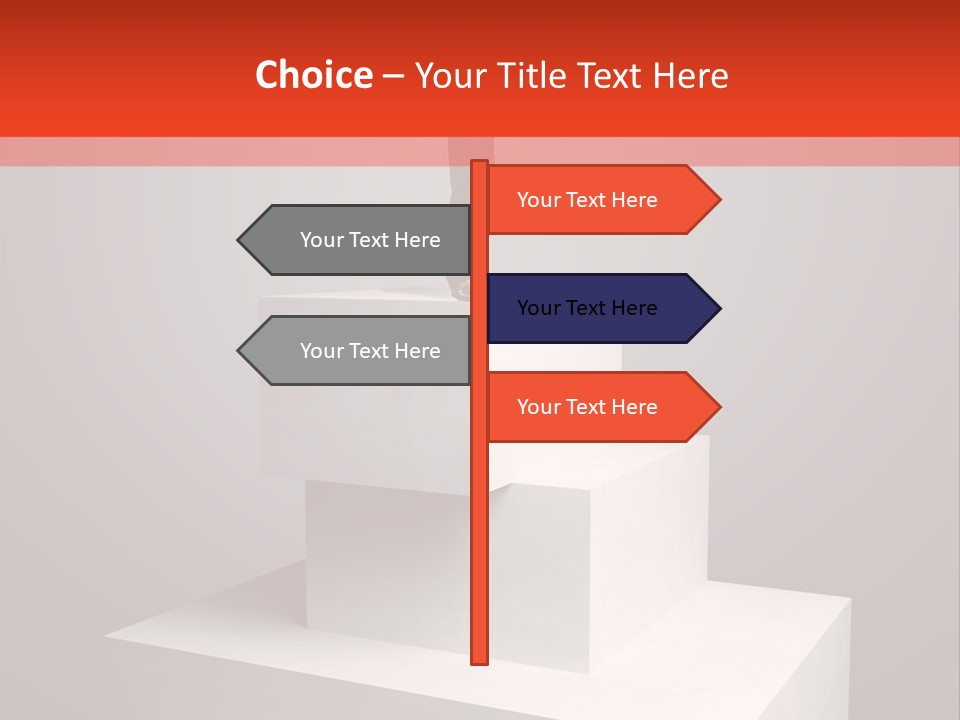 Suit Stair Man PowerPoint Template