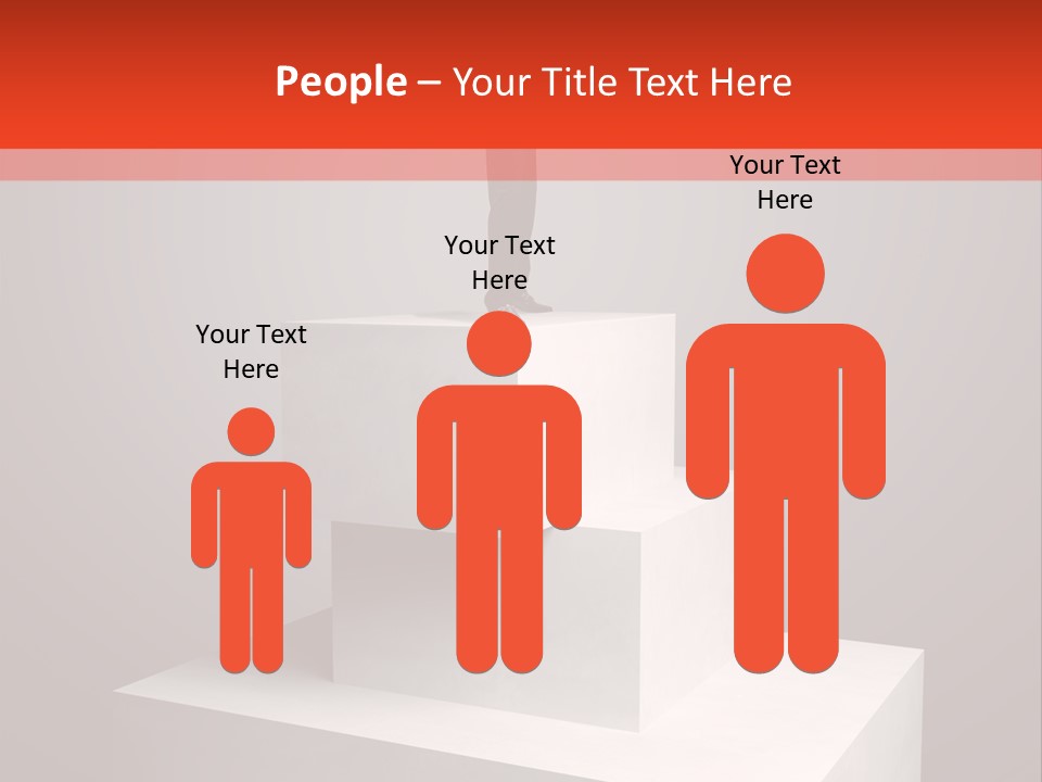 Suit Stair Man PowerPoint Template