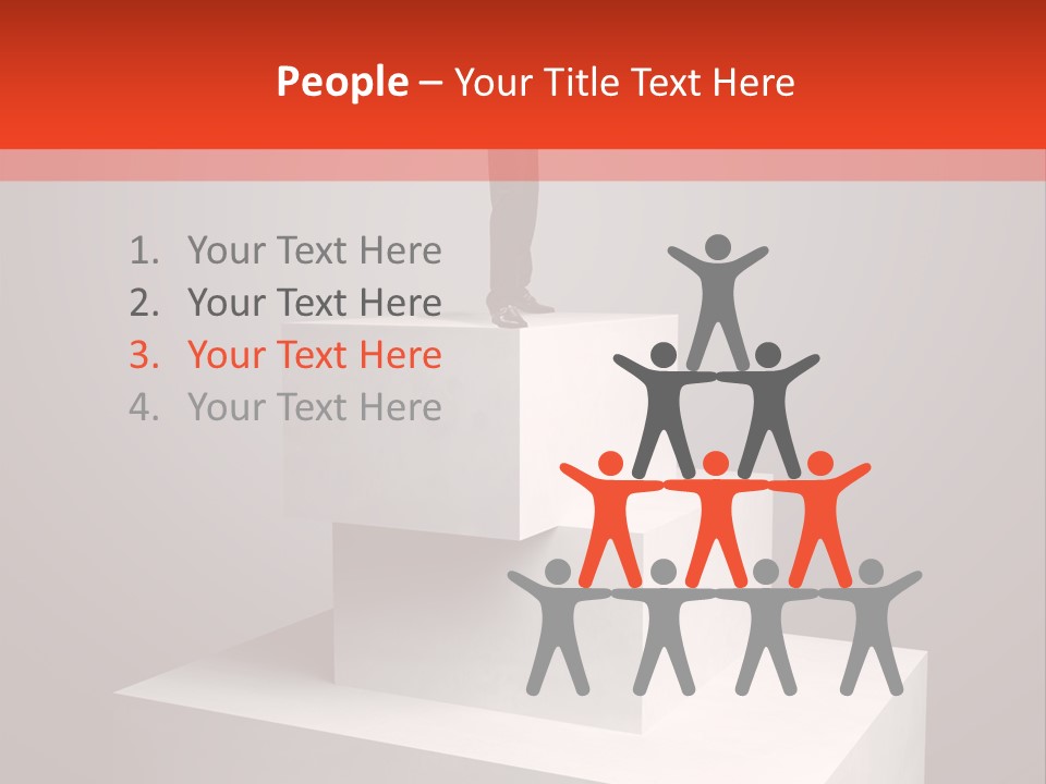 Suit Stair Man PowerPoint Template