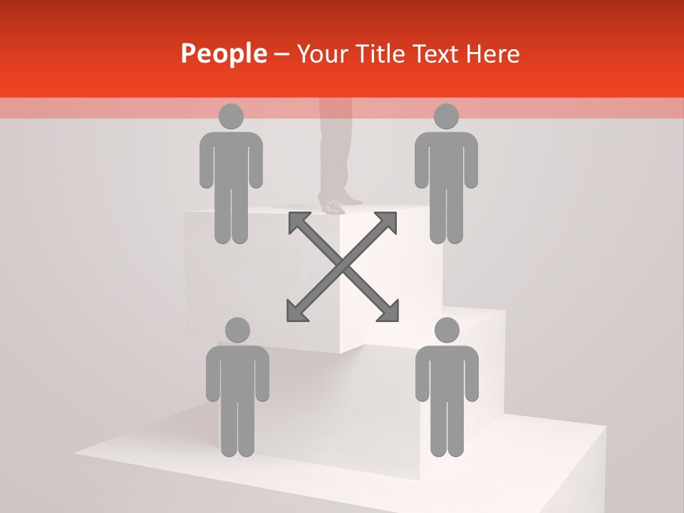 Suit Stair Man PowerPoint Template