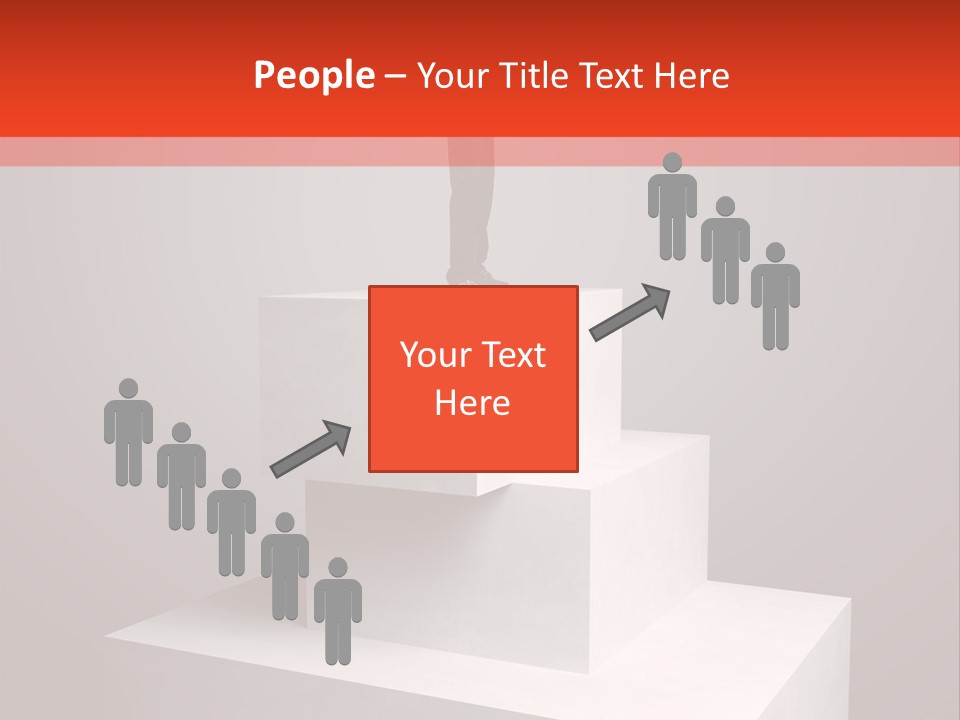 Suit Stair Man PowerPoint Template