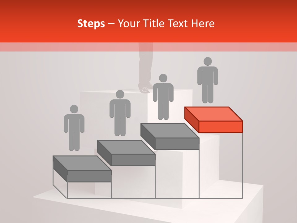 Suit Stair Man PowerPoint Template