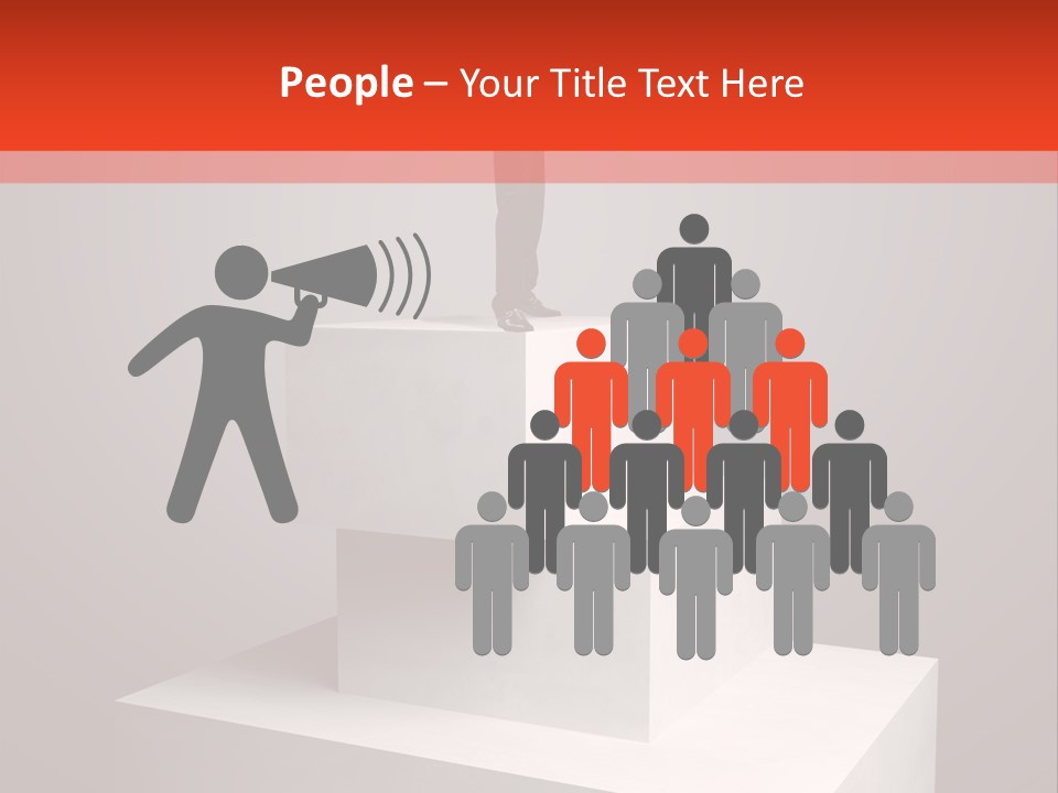 Suit Stair Man PowerPoint Template