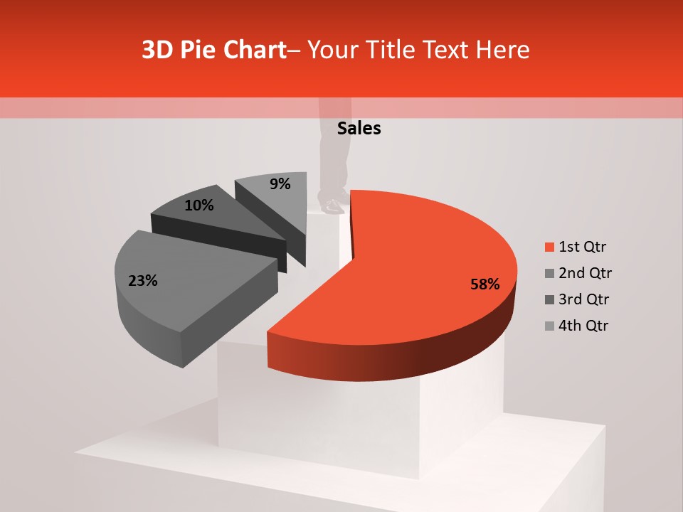 Suit Stair Man PowerPoint Template