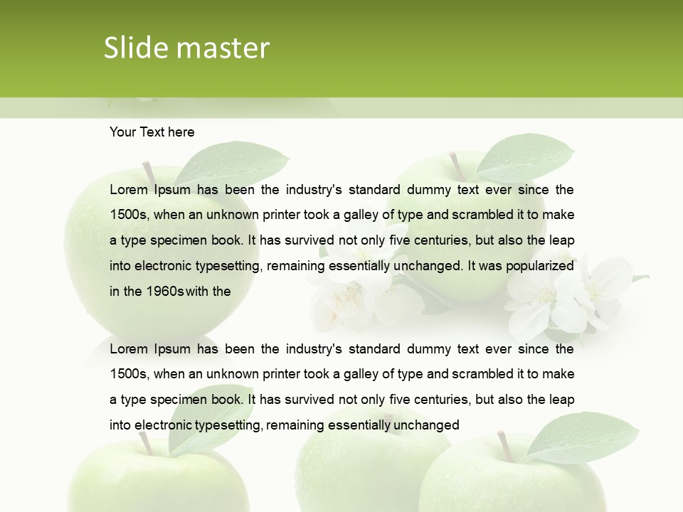 Food Breakfast Green PowerPoint Template