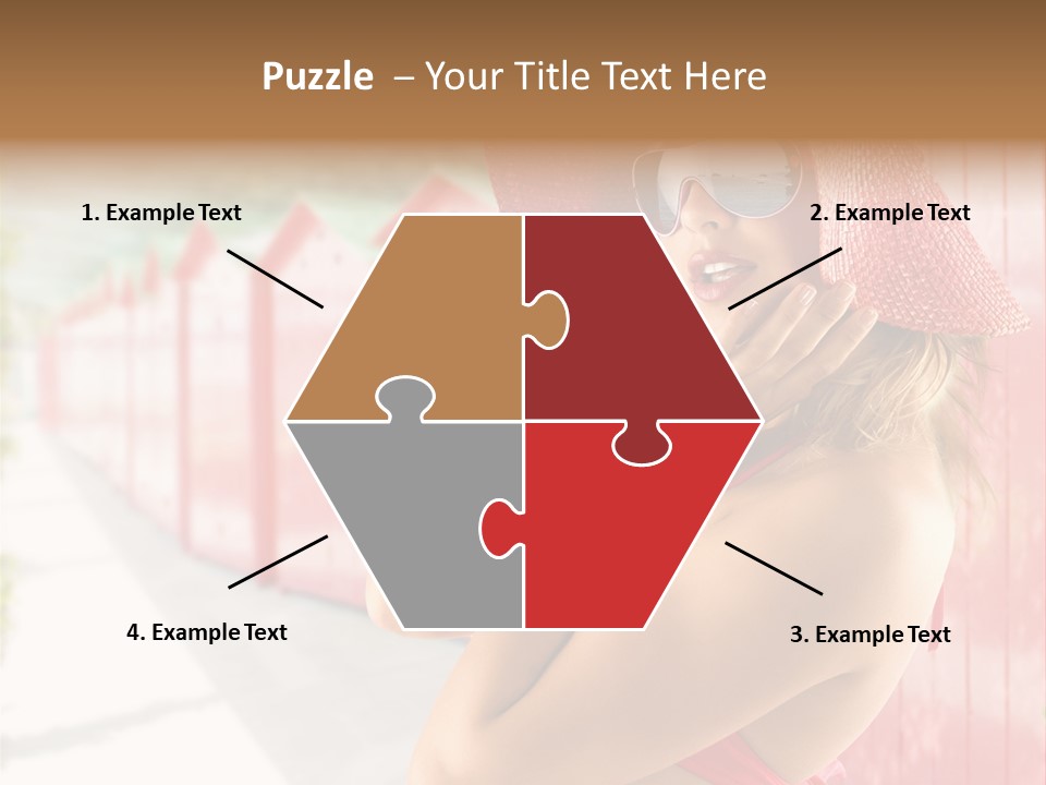 Fashion Sunglasses Seductive PowerPoint Template