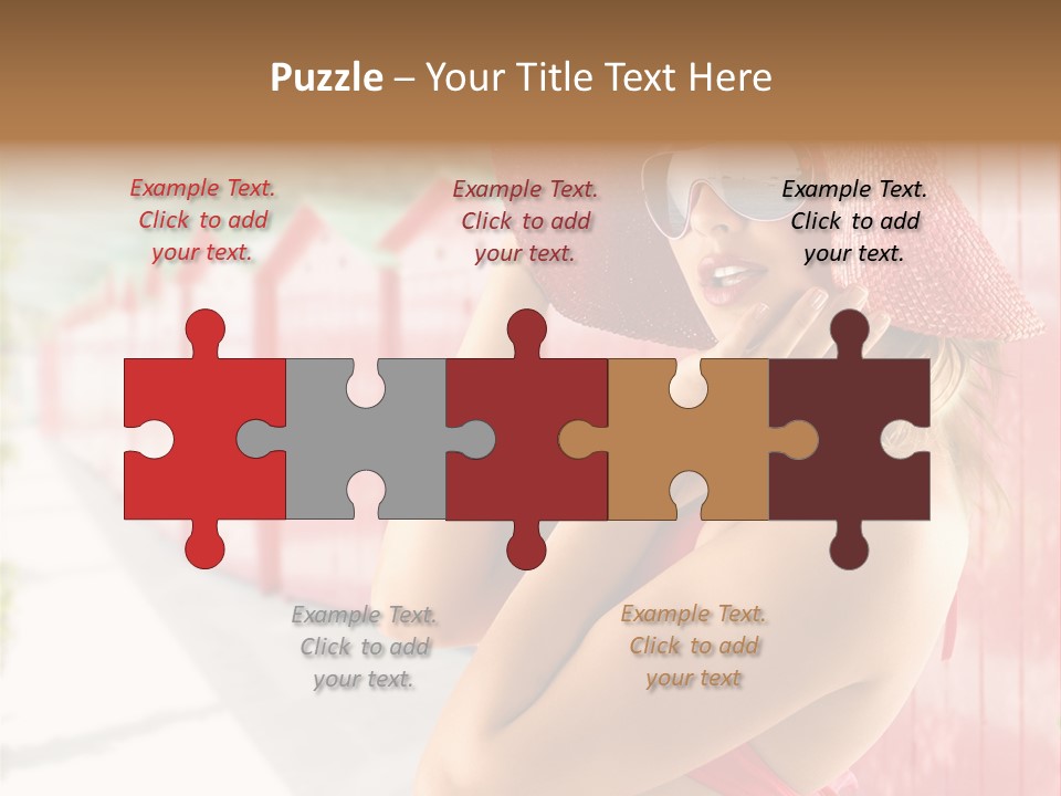 Fashion Sunglasses Seductive PowerPoint Template