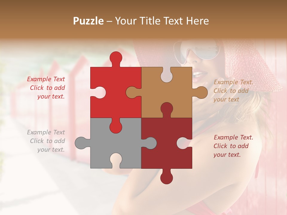 Fashion Sunglasses Seductive PowerPoint Template