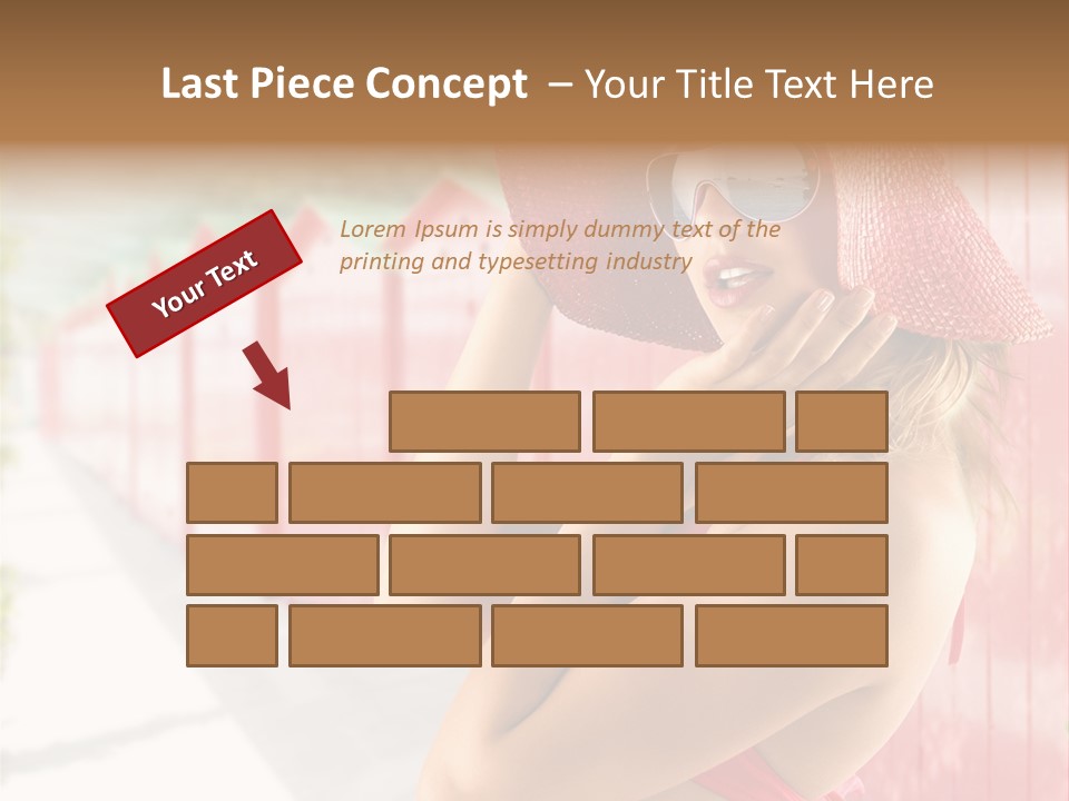 Fashion Sunglasses Seductive PowerPoint Template