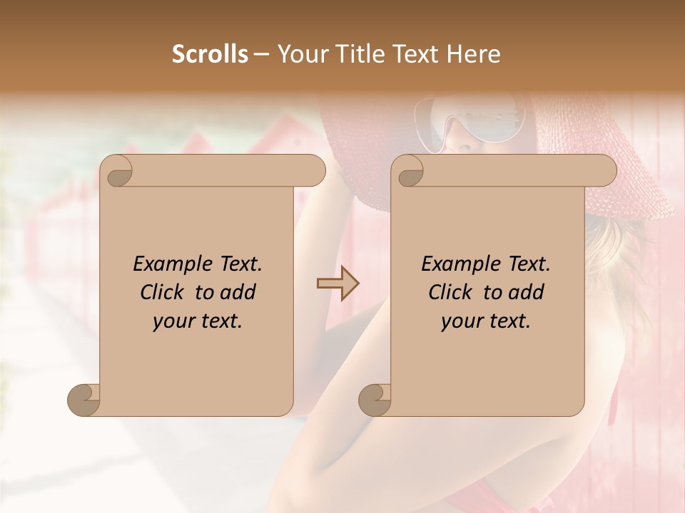 Fashion Sunglasses Seductive PowerPoint Template