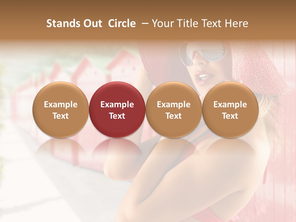 Fashion Sunglasses Seductive PowerPoint Template