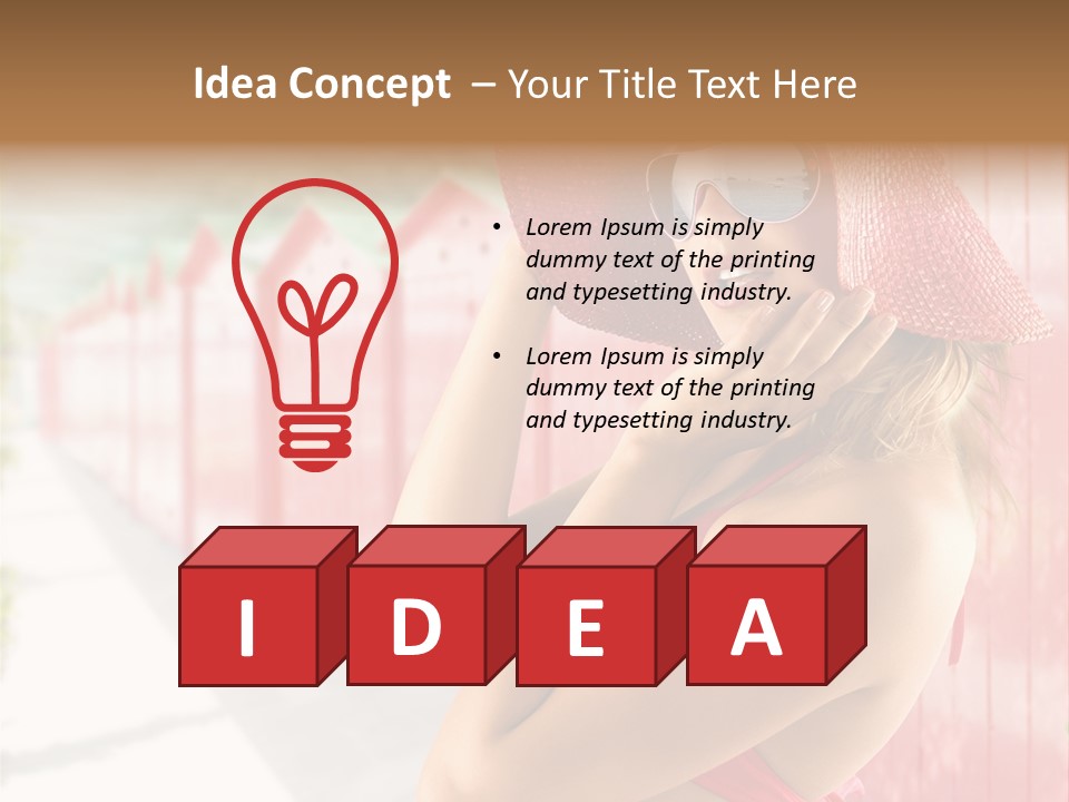 Fashion Sunglasses Seductive PowerPoint Template