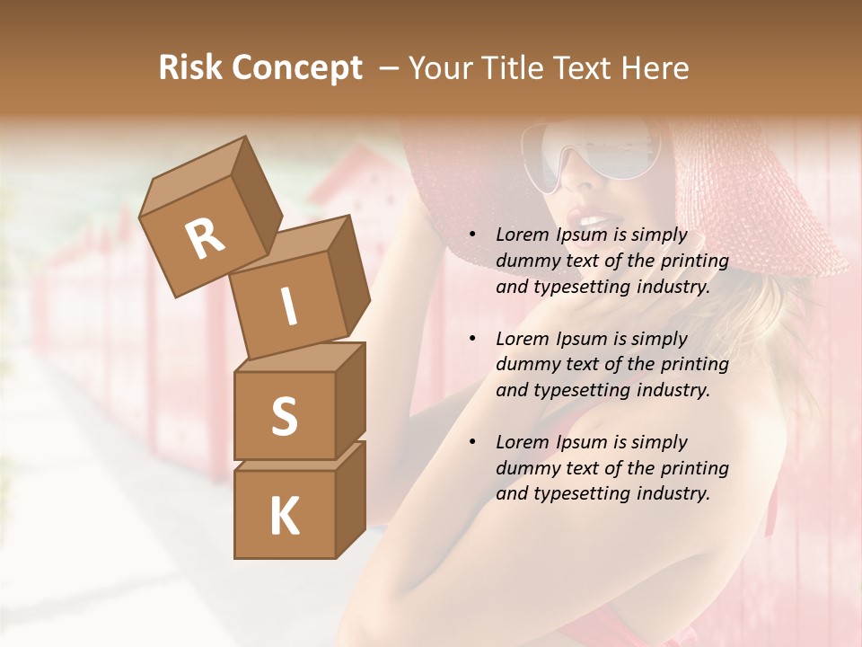 Fashion Sunglasses Seductive PowerPoint Template