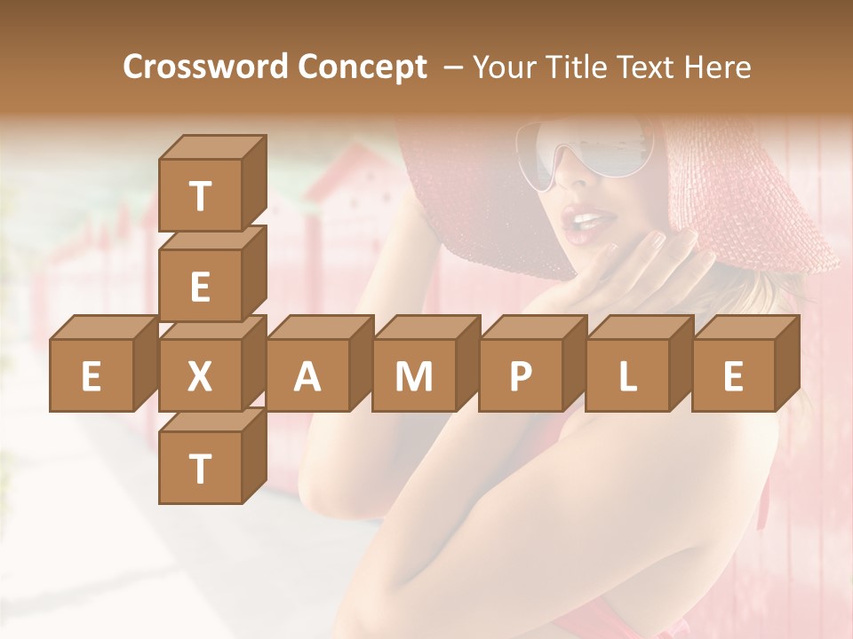 Fashion Sunglasses Seductive PowerPoint Template