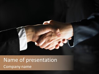 Partnership Negotiating Gesturing PowerPoint Template