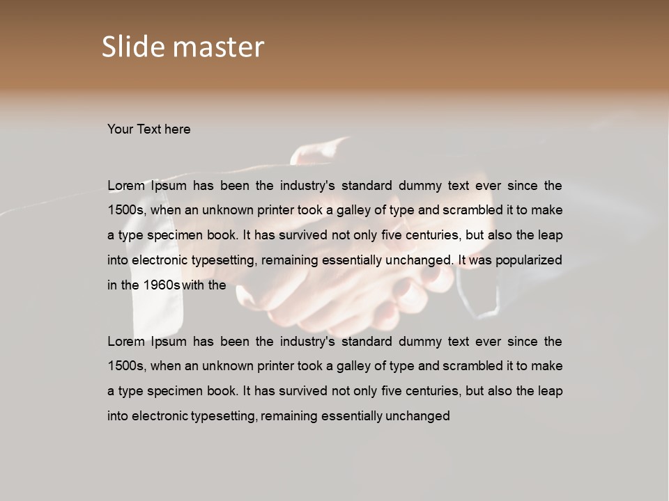 Partnership Negotiating Gesturing PowerPoint Template