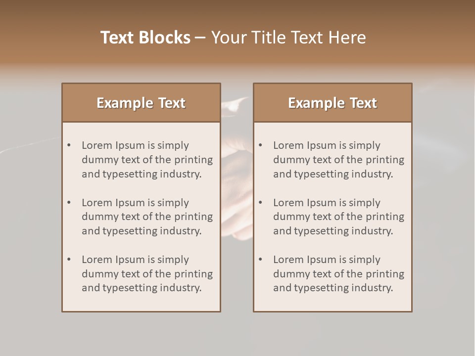 Partnership Negotiating Gesturing PowerPoint Template