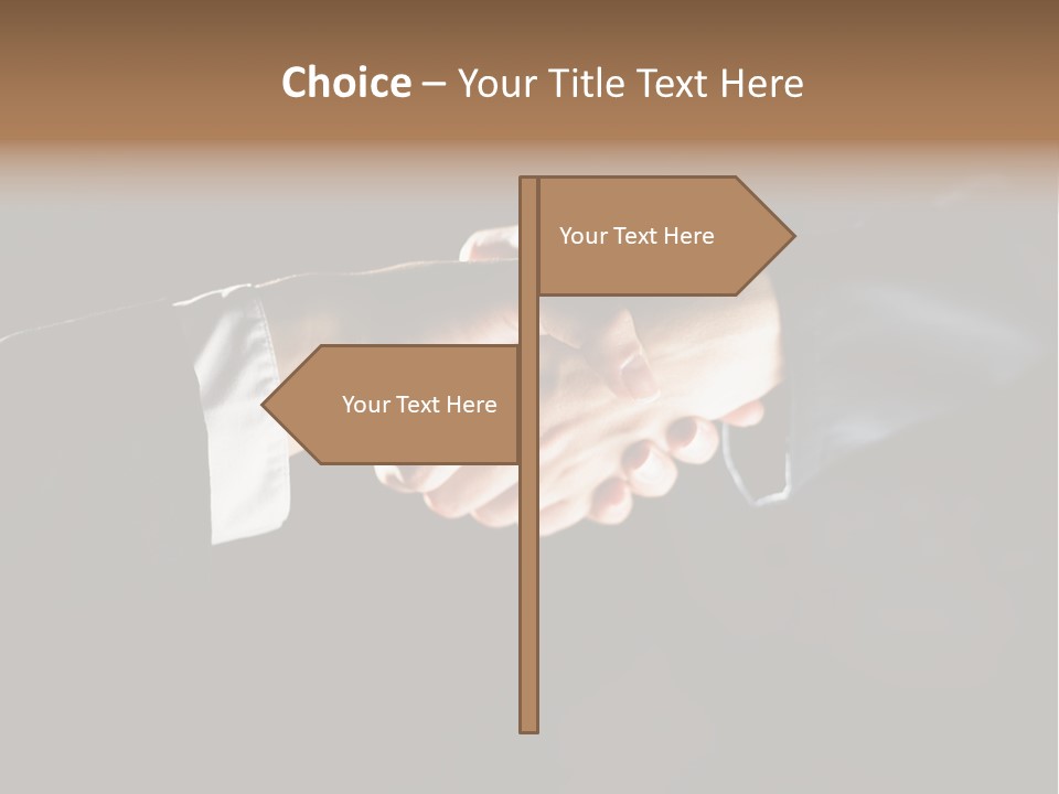 Partnership Negotiating Gesturing PowerPoint Template