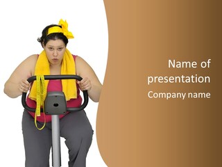 Caucasian Weight Sexy PowerPoint Template