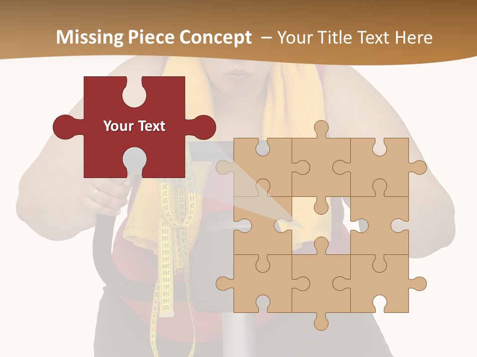 Caucasian Weight Sexy PowerPoint Template