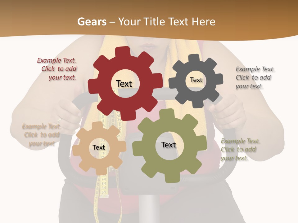 Caucasian Weight Sexy PowerPoint Template