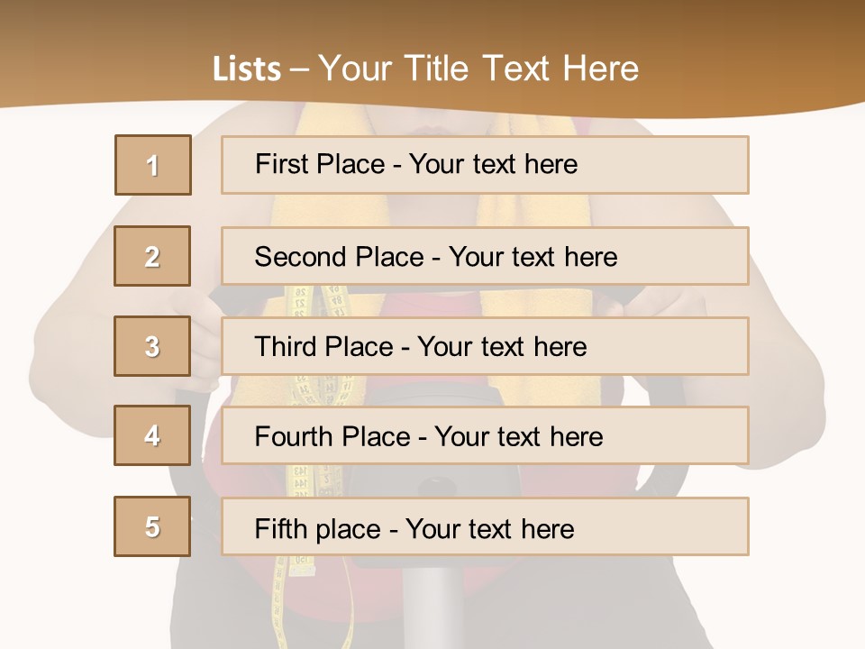 Caucasian Weight Sexy PowerPoint Template