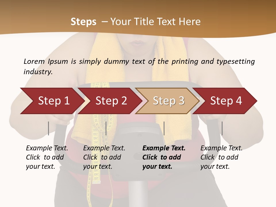Caucasian Weight Sexy PowerPoint Template
