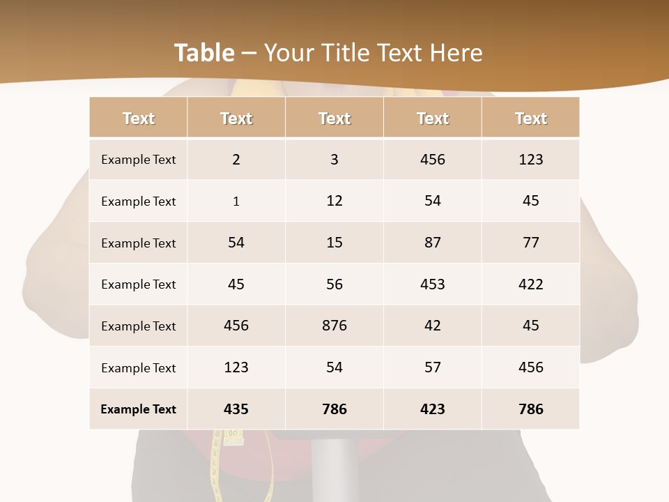Caucasian Weight Sexy PowerPoint Template