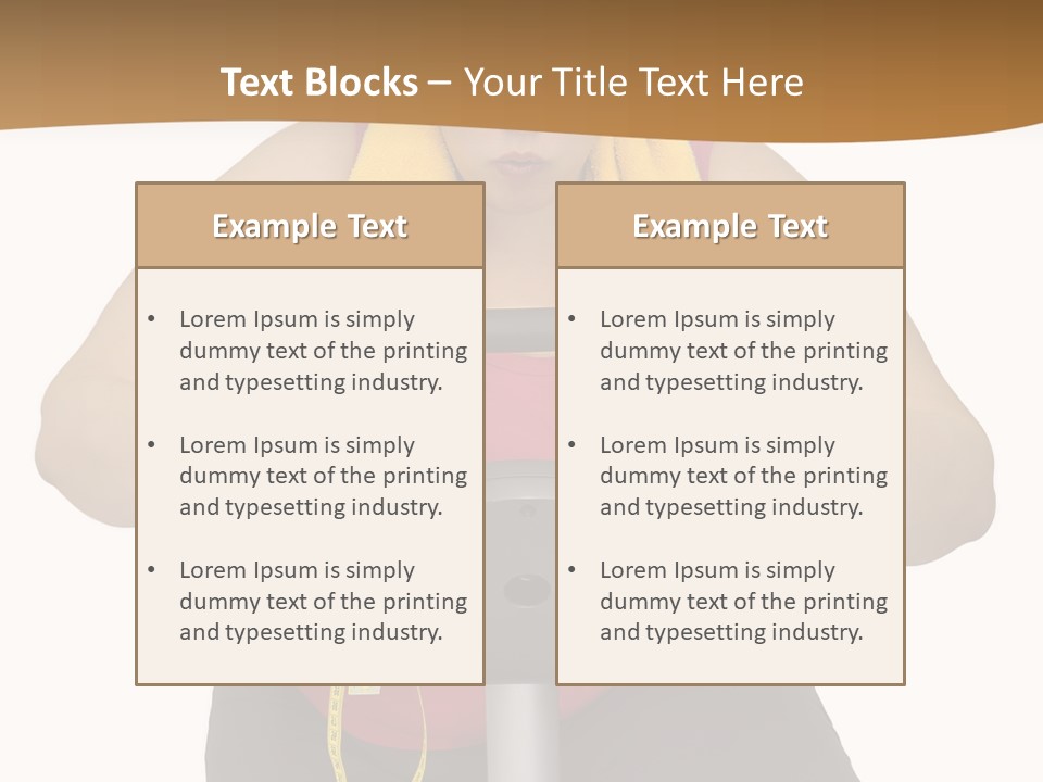 Caucasian Weight Sexy PowerPoint Template