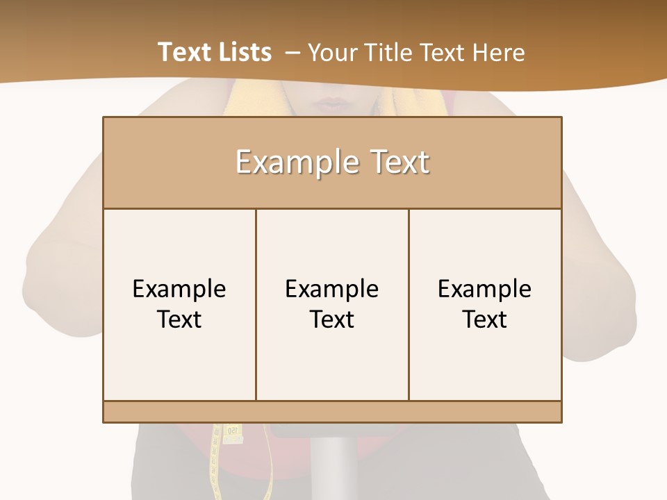 Caucasian Weight Sexy PowerPoint Template